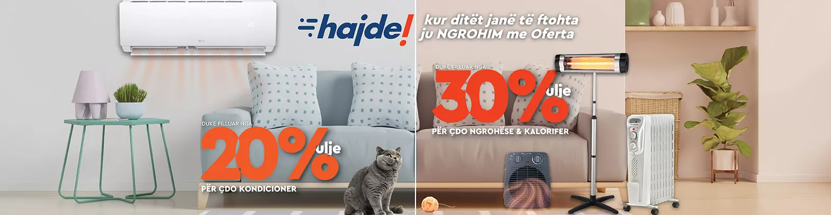 Duke filluar nga 20% ulje per kondicioner & duke filluar nga 30% ulje per cdo ngrohese dhe kalorifer