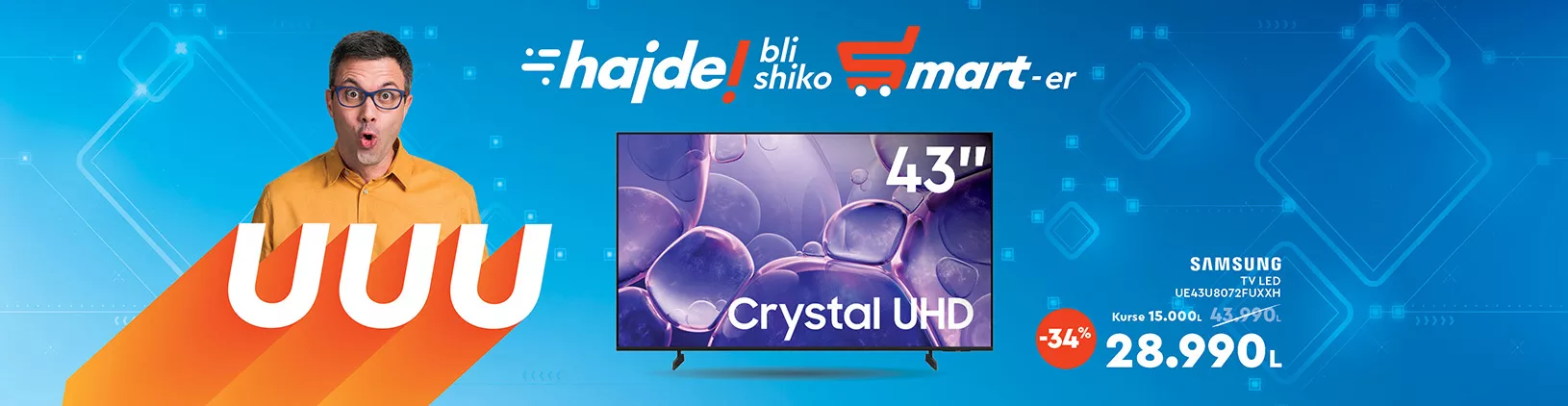 TV SAMSUNG LED UE43U8072FUXXH