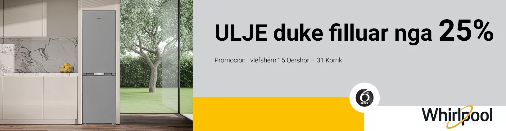 Frigoriferet Whirlpool duke filluar nga 25% ulje